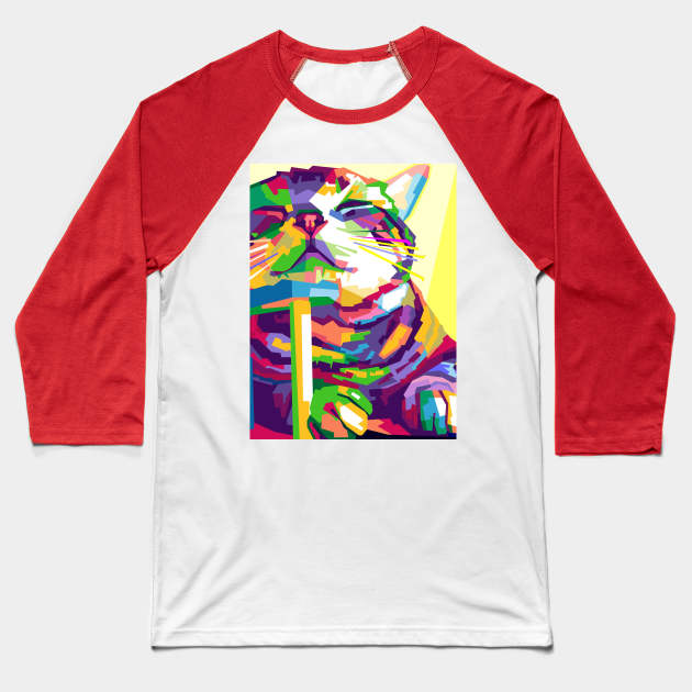 CAT WPAP Baseball T-Shirt by erikhermawann22